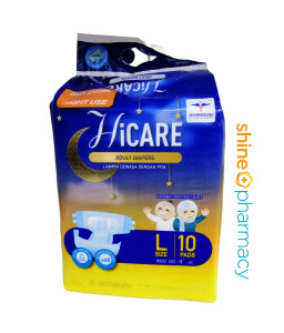 Hicare Adult Diapers Night Use 10s [L]